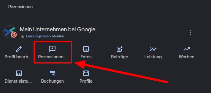 Rezensionen lesen - Google my Business