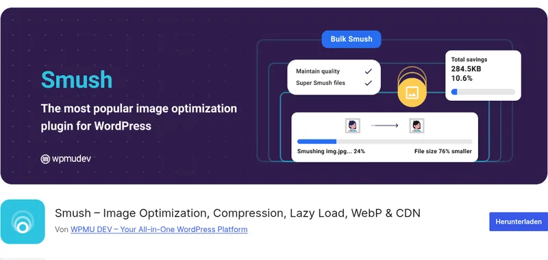 Bilder in WordPress optimieren mit dem Plugin Smush