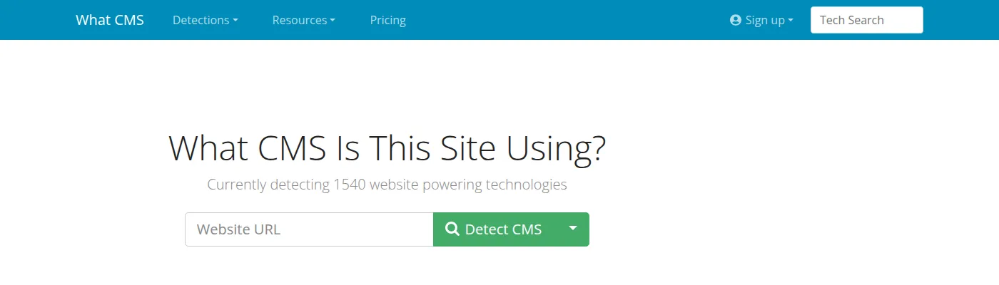 whatcms.org: CMS einer Webseite ermitteln mit Detect CMS