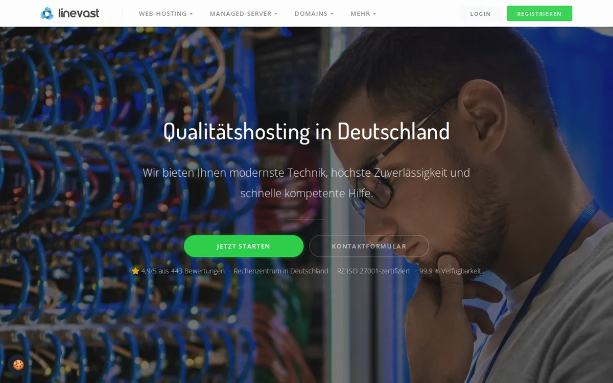 Startseite von Linevast (linevast.de)